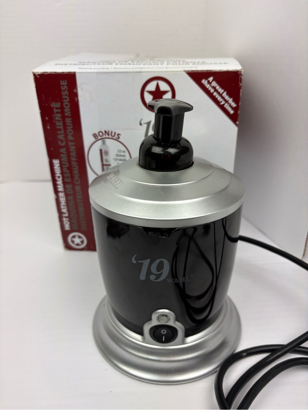 Wall 19 Hot Lather Machine 68908 Pump Barber Quality Dispenser Electric Damaged